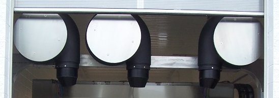 Mark VII AquaDri FS-Series dryers with manually adjusted nozzle angles for drying.