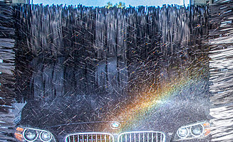 A clean car all-round with an automatic wash