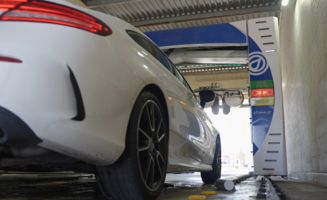 Cleaning with a Touch-Free Car Wash